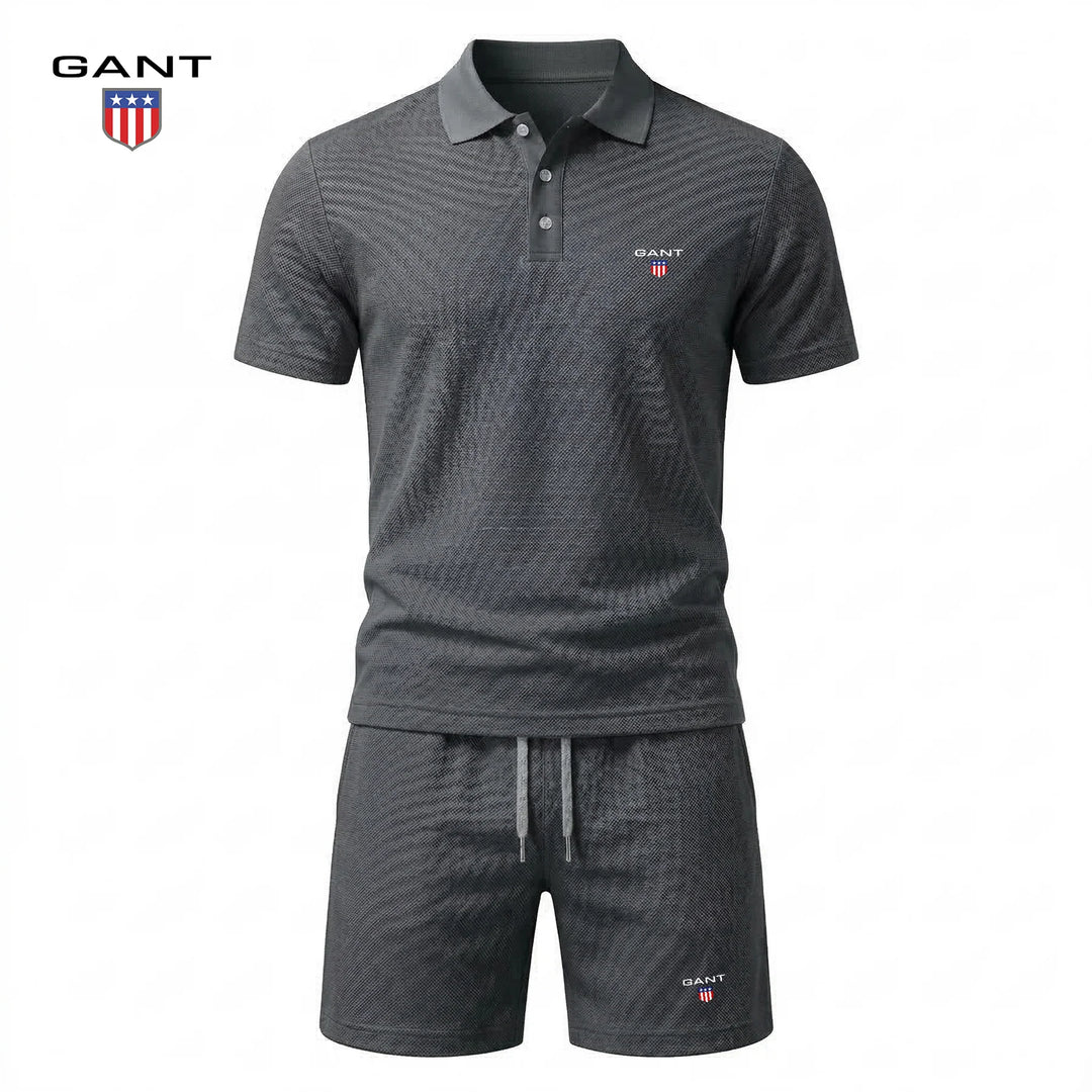 Emil | Kort tvådelat set med pikétröja och shorts