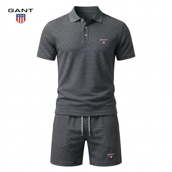 Emil | Kort tvådelat set med pikétröja och shorts
