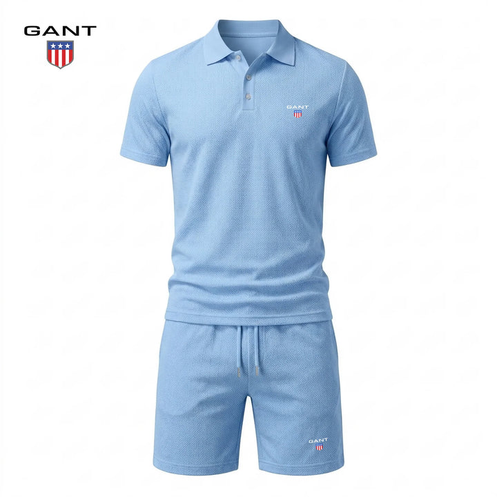 Emil | Kort tvådelat set med pikétröja och shorts